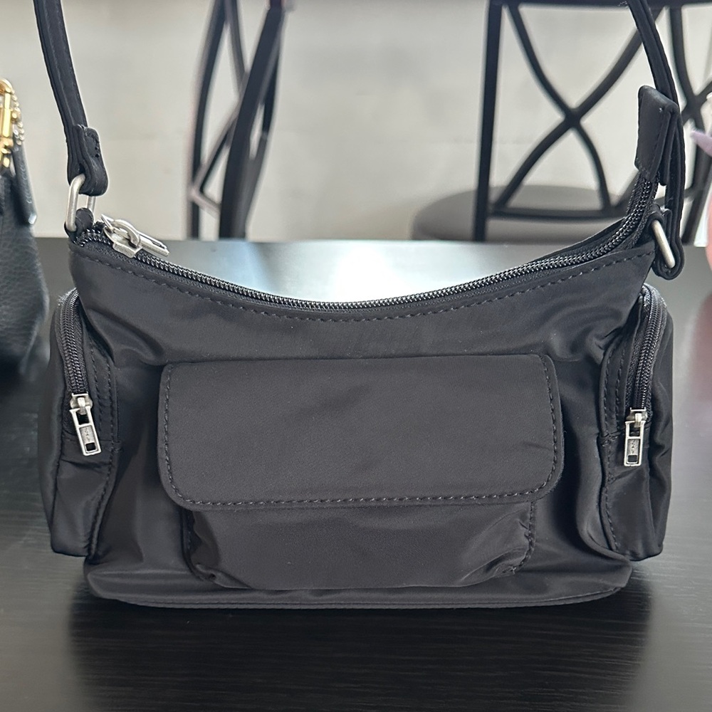 Black Nylon Shoulder Bag